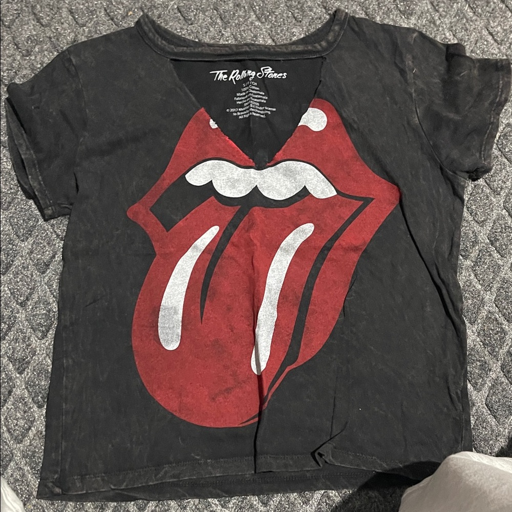 The Rolling Stones Womens Tee in Black and Red